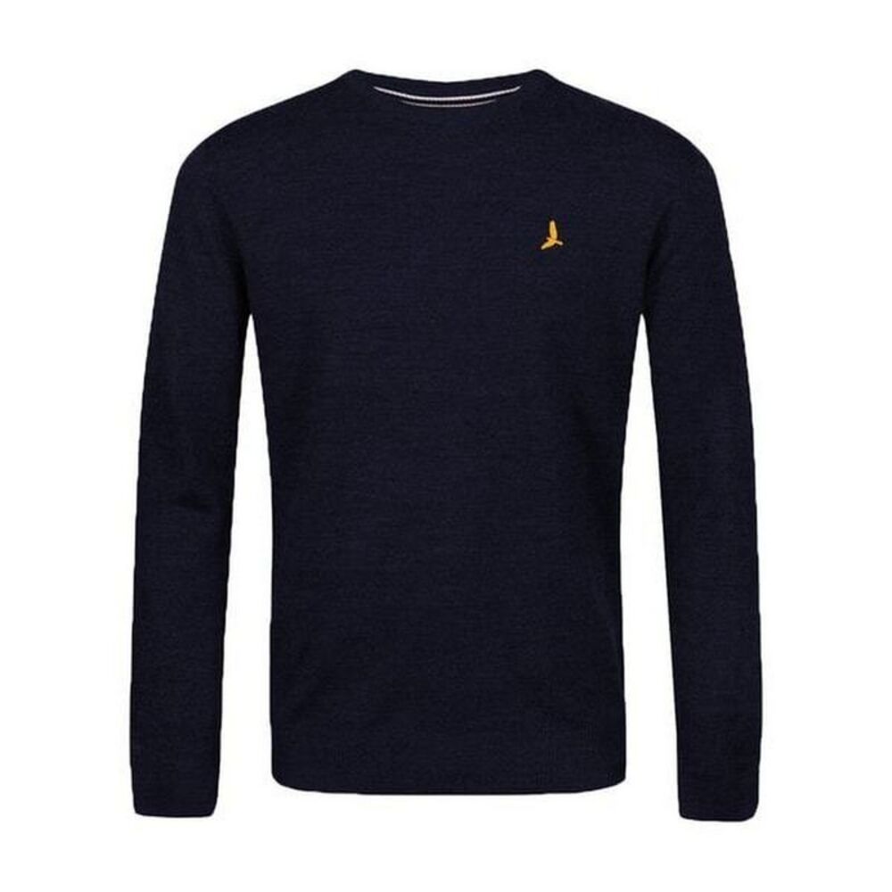 Brave Soul Mens Flat Knit Crew Neck Sweater / Midnight Navy